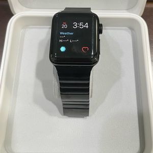 Apple Watch for men or women. Color is black.